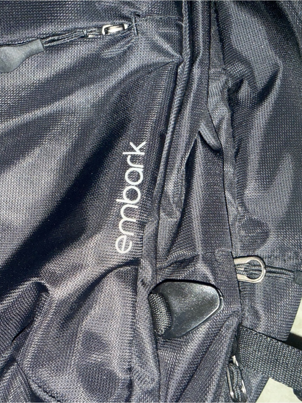 Embark Black Everyday Backpack with Front Pocket regular size